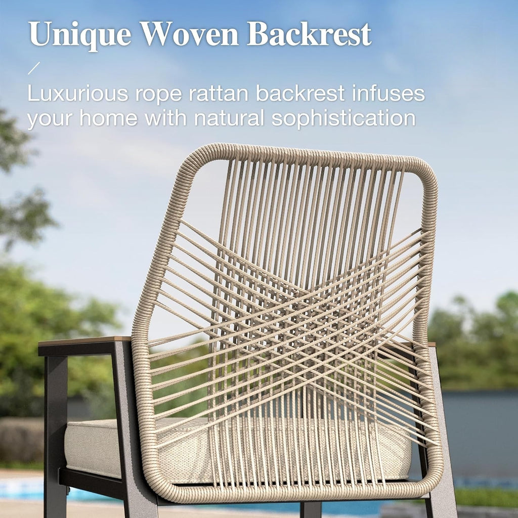 Wicker Counter Height Patio Bar Set