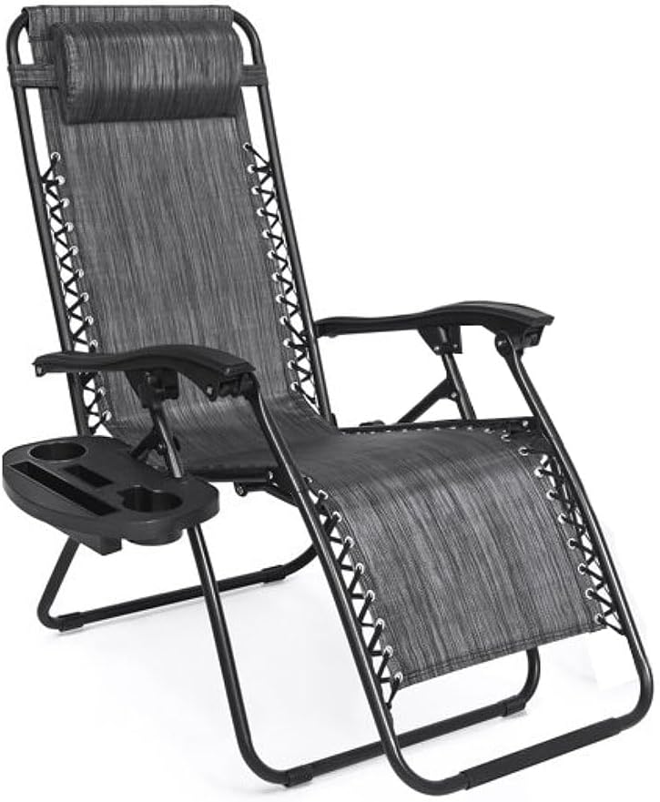 Grey Adjustable Zero Gravity Lounge Chair