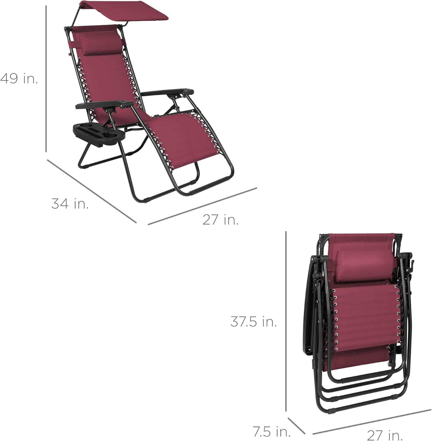 Zero Gravity Lounge Chair Canopy