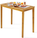 Acacia Wood Rustic Bar Height Patio Table