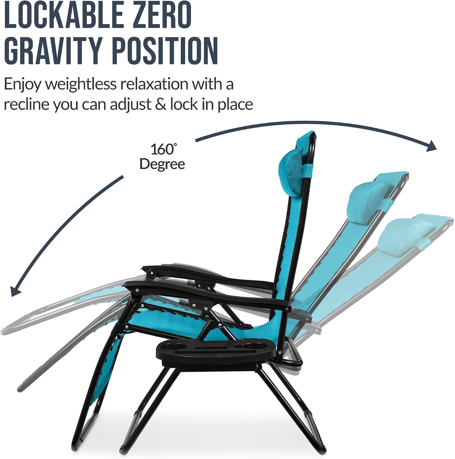 2 Peacock Blue Zero Gravity Chairs