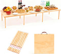 Boho Wooden Adjustable Folding Low Picnic Table