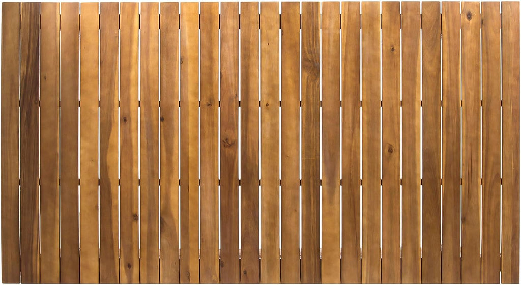Acacia Wood Teak Finish Rectangular Patio Table