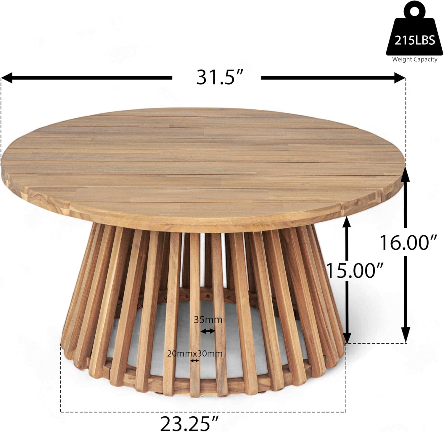 Teak Wood Cushioned Patio Sofa Set