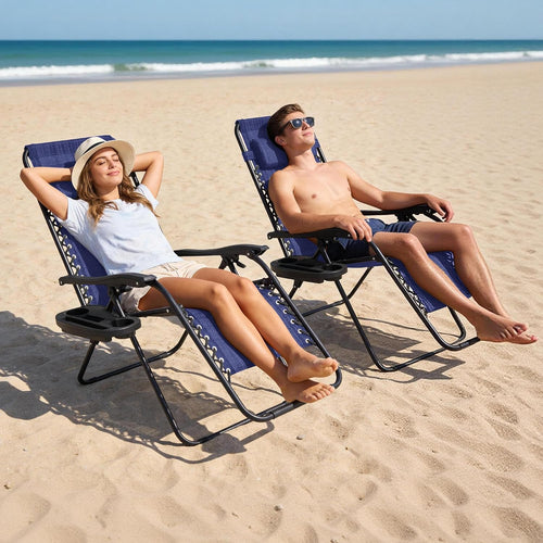4-Piece Zero Gravity Outdoor Lounge Chair