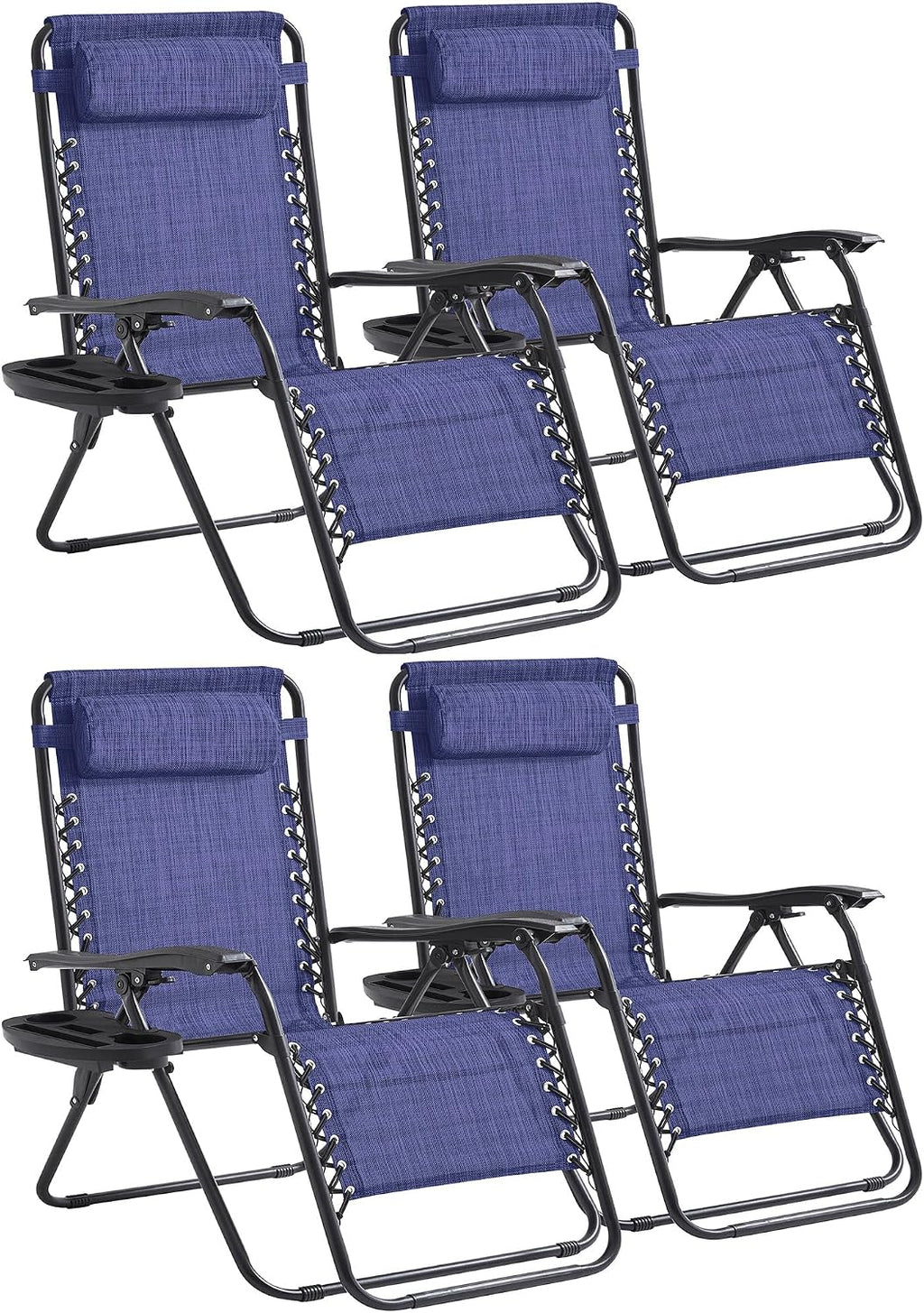 4-Piece Zero Gravity Outdoor Lounge Chair