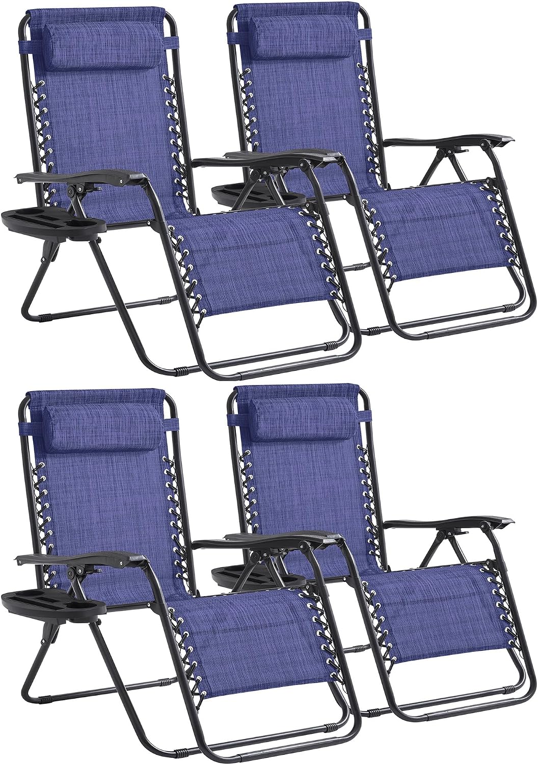 4-Piece Zero Gravity Outdoor Lounge Chair