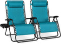 2 Peacock Blue Zero Gravity Chairs