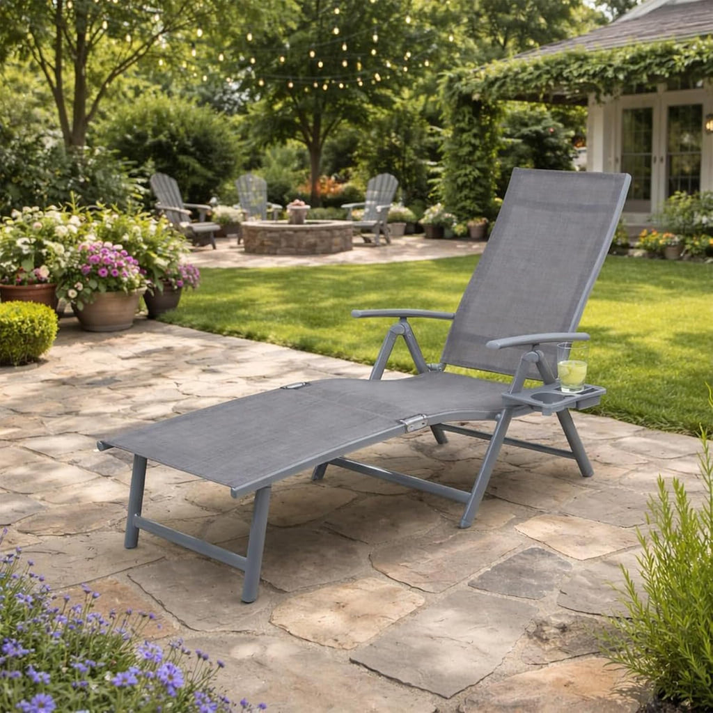 Aluminum Adjustable Outdoor Chaise Lounge Chair