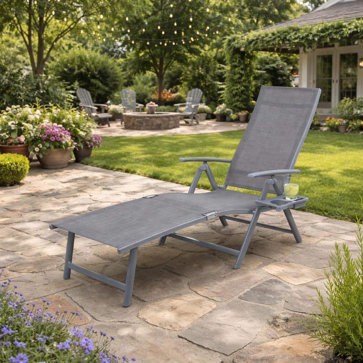 Aluminum Adjustable Outdoor Chaise Lounge Chair