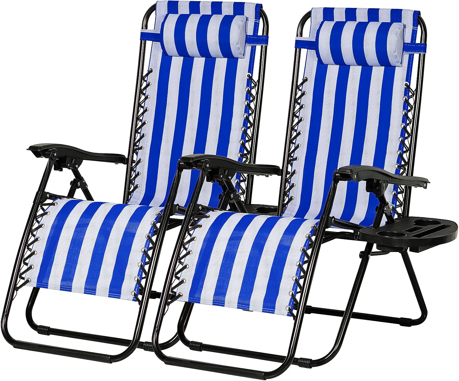 2 Navy Zero Gravity Lounge Chairs