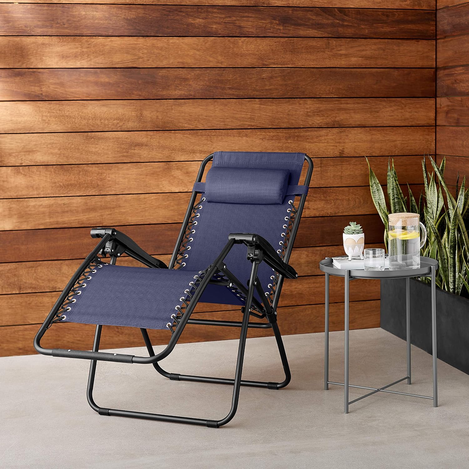 Zero Gravity Outdoor Lounge Chair Navy