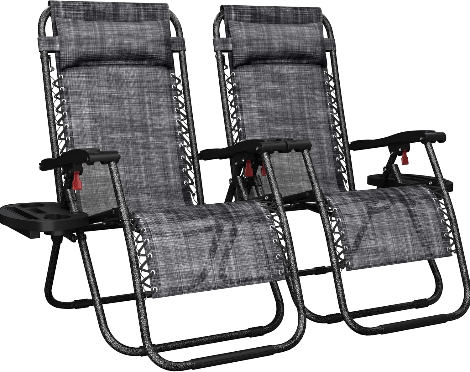 2 Gray Zero Gravity Outdoor Lounge Chairs