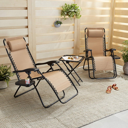 2-Pack Zero Gravity Outdoor Lounge Chair